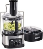 Hamilton Beach Professional Stack & Snap Food Processor & Veggie Spiralizer for Slicing, Shredding and Kneading, Extra-Large 3" Feed Chute Fits Whole Vegetables, 12 Cups, Stainless Steel (70815) - Image 2
