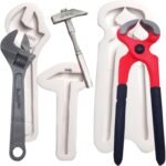 Hand Tools Chocolate Silicone Molds, 3 Packs Large Hammer Wrenches Pliers Construction Tools Baking Molds, 3D Fondant Molds for Cake Decoration Candy Sugar Craft Gum Paste Clay - Image 2