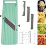 Handheld Mandoline Slicer for Kitchen – Professional Slicer Vegetable Cutter | Includes 3 x Interchangeable Stainless Steel Blades - Image 2