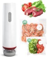 Handheld Vacuum Sealer for Food with 30 Reusable Bags, Compact Rechargeable Vacuum Sealer Machine, Food Sealer for Freezer, Kitchen, Home, BBQ, Sous Vide, Travel, Kitchen Gift Idea - Image 2