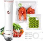 Handheld Vacuum Sealer with 30 Bags & 4 Clips, White, Portable Mini Food Sealer Machine, Battery Powered for Kitchen, Meal Prep, Travel, Marinating, One-Button Operation to Keep Food Fresh - Image 2