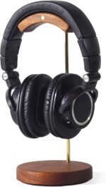 Handmade Brass and Wood headphone stand, Headset Stand for Desk, compatible with all models - Image 2