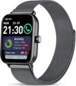 Harikiri Magnetic Straps Compatible with Fitpolo smart watch IDW13/IDW16/IDW19,22mm Metal Band for Woneligo W13,Veryfit IDW19,TOOBUR IDW26/IDW20/IDW16,FITVII HM57/HM78/H56,RUIMEN D1/H1 for Smartwatch - Image 2