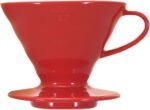 Hario VDCR-02R V60 02 Coffee Dripper Ceramic Red Coffee Drip for 1-4 Cups - Image 2