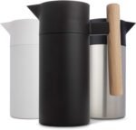 Hastings Collective Thermal Coffee Carafe 40 Oz - Stainless Steel Double Walled Vacuum Insulated Carafe - 1 Liter Thermal Coffee Pot Thermos, Travel Size Beverage Dispenser with Tea Infuser (Black) - Image 2