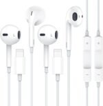 Headphone Earbuds, iPhone 2Pack [MFi Certified] Wired Earphones (Built-in Microphone & Volume Control) Noise Canceling Isolating Headphones for iPhone 14/13/12/11/SE/X/XR/XS/8/7 - Image 2