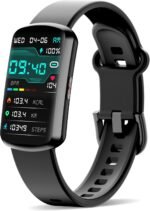 Health Fitness Tracker, Smart Watch with 24/7 Heart Rate and Blood Pressure Monitor, Activity Tracker with Blood Oxygen, 120 Sport Mode Waterproof Sleep Tracker for Women Men (Black) - Image 2