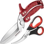 Heavy Duty Poultry Shears Seafood Scissors 2pcs set,Kitchen Shears for food Heavy Duty,Kitchen Scissors All Purpose,Chicken,Fish,Meat,Seafood, Easy to Cleaning,Dishwasher Safe - Image 2