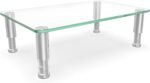 Hemudu Clear Computer Monitor Stand Riser with Height Adjustable Multi Media Desktop Stand for Flat Screen LCD LED, Laptop/Notebook/Xbox One,HD01T-002 - Image 2