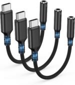 Highwings USB Type C to 3.5mm Female Headphone Jack Adapter, (3-Pack) USB C to Aux Audio Dongle Adapter Compatible with iPhone 17 Pro Max/16 Pro/16, Samsung Galaxy S25/S24/S23 Ultra, iPad Pro-Black - Image 2