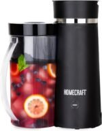 Homecraft Iced Tea Maker & Cold Brew Coffee Machine – 2 Quart Double Insulated Pitcher, Steeping Basket, – Makes Fuit Infused Teas & Iced Lattes – Black - Image 2