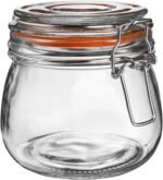 Hovico 25 oz Glass Jars With Airtight Lids And Leak Proof Rubber Gasket,Wide Mouth Mason Jars With Hinged Lids For Kitchen Canisters 750ml, Glass Storage Containers - Image 2