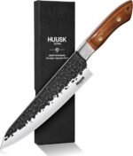 Huusk Japanese Chef Knife 8 inch, Hand Forged Kitchen Knives with Ergonomic Full Tang Handle, High Carbon Steel Cooking Knife for Home Kitchen, BBQ, Camping, Christmas Gifts for Man - Image 2