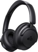 Hybrid Active Noise Cancelling Headphones, Over-Ear Bluetooth Headphone with Hi-Res Audio, 60H Playtime, Deep Bass, Transparency Mode, Foldable Comfort Ear Cups, Ideal gift for Travel Office - Black - Image 2