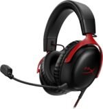 HyperX Cloud III – Wired Gaming Headset, PC, PS5, Xbox Series X|S, Angled 53mm Drivers, DTS Spatial Audio, Memory Foam, Durable Frame, Ultra-Clear 10mm Mic, USB-C, USB-A, 3.5mm – Black/Red - Image 2
