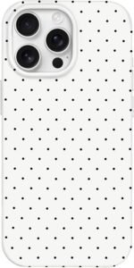 Hython for iPhone 16 Pro Case Cute Polka Dot Aesthetic Design Simple Cover 6.3", Thin Slim Anti-Scratch Soft TPU Bumper Shockproof Rubber Protective Phone Cases for Women Girls Girly Boys, White - Image 2