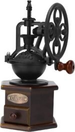 IMAVO Manual Coffee Grinder, Wooden Coffee Bean Grinder with Cast Iron Hand Crank, Antique Design, Perfect for Home,Rustic,Coffee Shop Decoration,Gift - Image 2