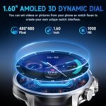 IMIKI Holo Ultra Smart Watch for Men Women 1.6" AMOLED Display with Bluetooth Calling 100+ Sports Modes IP68 Waterproof 7-Day Battery iOS Android Compatible (Black) - Image 2