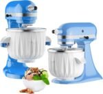 Ice Cream Maker Attachment for KitchenAid Stand Mixers, 2 Quart Ice Cream & Sorbet Gelato Maker Attachment - Fits 4.5QT and Larger KitchenAid Stand Mixers by GVODE - Image 2