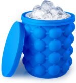 Ice Cube Mold, Silicone Ice Bucket Ice Cup with Lid (2 in 1), Press Type Easy-Release Ice Trays Ice Cube Maker for Frozen Cocktail, Whiskey, Beverages - Image 2