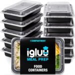 Igluu Meal Prep Containers Reusable (10 Pack) – Food Containers with Lids – Stackable, Microwave, Freezer & Dishwasher Safe – 28oz – 1 Compartment – BPA-Free - Image 2