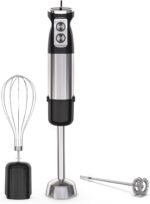 Immersion Blender Handheld, 3 in 1 Hand Mixer Electric Handheld for Kitchen, Corded Stick Hand Emulsion Blender with Whisk and Milk Frother for Baby Food, Smoothie, Puree, Soup, Sauces - Image 2