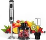 Immersion Blender Handheld GAVASTO Hand Blender,20 Speeds and Turbo Mode Hand Mixer, 3-in-1 Heavy Duty Copper Motor Stainless Steel - Image 2
