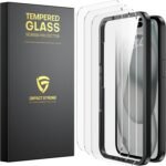 ImpactStrong 3-Pack Shatterproof Tempered Glass Screen Protector for iPhone 15 / iPhone 16 [Easy Installation Frame] [Bubble Free] [9H Hardness] [Full Coverage] Case Friendly, 6.1 Inch - Image 2