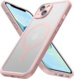 ImpactStrong Magnetic Guard Designed for iPhone 13 Case [Camera Protection] [Military Grade Drop Tested] [Compatible with MagSafe] Slim Translucent Matte Phone Case (6.1") - Pink - Image 2