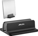 JARLINK Vertical Laptop Stand, Aluminum Laptop Holder Desktop Stand with Adjustable Dock Size (up to 17.3 inches) Compatible with All MacBook/Surface/Dell/Gaming Laptops (Black) - Image 2