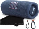 JBL Flip 7 Portable Bluetooth Speaker, IP68 Waterproof, Dustproof, Drop-Proof, PushLock System, AI Sound Boost, 16H Battery – Blue – Boomph's Comprehensive Ultimate Performance Cloth Solution - Image 2
