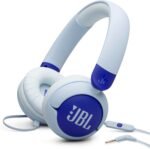 JBL Junior 320 - Wired on-Ear Kids Headphones Safe Sound (85dB), Built-in mic, Fit for Kids and Customizable with Included Stickers (Blue) - Image 2