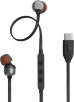 JBL Tune 310C - Wired Hi-Res in-Ear Headphones, Tangle-Free Flat Cable, 3-Button Remote with Microphone (Black) - Image 2
