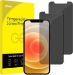 JETech Privacy Screen Protector for iPhone 12/12 Pro 6.1-Inch, Anti Spy Tempered Glass Film, 2-Pack - Image 2