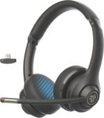 JLab Go Work Gen 2 Wireless Headsets with Microphone - 55+ Playtime PC Bluetooth Headset and Multipoint Connect to Laptop Computer and Mobile - Wired or Wireless (Bluetooth or USB Dongle) Headphones - Image 2