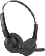 JLab Go Work Pop On-Ear Wireless Headset, Black, 50+ Hours Playtime, Bluetooth Multipoint, Rotating Boom Mic, Noise Canceling MEMS Microphone, Light-Weight, Portable, PC/Mac| Mobile (1 Pack) - Image 2