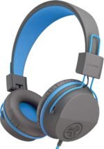JLab JBuddies Studio On-Ear Kids Wired Headphones, Toddler Headphones, Kid Safe, Studio Volume Safe, Volume Limiter, Folding, Adjustable, Noise Isolation, with Mic (Graphite/Blue) - Image 2