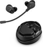 JLab Work Buds in-Ear True Wireless Headset with Detachable Noise-Canceling Boom Mic, Black, Long 55+ Total Hours Playtime, Bluetooth Multipoint, USB-C Charging Dock - Image 2
