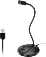 JOUNIVO USB Microphone, 360 Degree Adjustable Gooseneck Design, Mute Button & LED Indicator, Noise-Canceling Technology, Plug & Play, Compatible with Windows & MacOS - Image 2