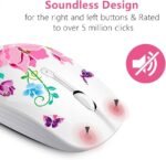 JUHOO Wireless Mouse with Nano Receiver for PC, Laptop, Notebook, Computer, MacBook, Less Noise, Portable Mobile Optical Mice - Image 2