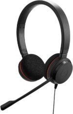 Jabra Evolve 20 Wired Headset (2025 Edition) - Dual-Ear Set for Office and Work from Home - Call Control - All Platforms - USB-C/A Connectivity - Black - Image 2