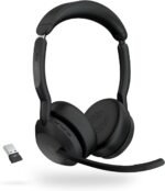 Jabra Evolve2 55 Stereo Wireless Headset - Features AirComfort Technology, Noise-Cancelling Mics & Active Noise Cancellation - MS Teams Certified, Works with Other Platforms - Black - Image 2
