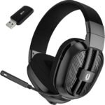 Jeecoo 2.4GHz Wireless Gaming Headset with Microphone for PC PS5 PS4, Bluetooth 5.3 Gaming Headphones with Noise Canceling Mic for Laptop, Mobile, Mac, Stereo Sound, 50+Hr Battery, Low Latency - Image 2