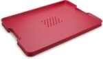 Joseph Joseph Cut&Carve Plus - Non-Slip, Multi-Function, Double-Sided Cutting Board for Food Preparation and Carving- Dishwasher Safe, Extra Large, Red - Image 2