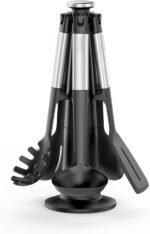 Joseph Joseph Elevate 5-piece Silicone Kitchen Utensils Carousel, BPA Free, Heat Resistant Non Stick Utensil Set, Weighted Stainless Steel Handles - Image 2
