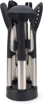 Joseph Joseph Elevate Fusion 5-piece Silicone Utensil Set with Storage Stand, Stainless Steel - Image 2
