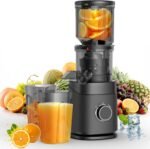 Juicer Machines, Cold Press Juicer Professional for Maximum Nutrients & High Yield, Ultra-Quiet Motor Efficient with Leafy Greens to Hard Vegetables, Easy to Clean Design, Black - Image 2