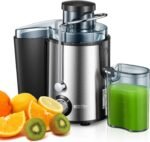 Juicer Machines Max 800W, Juilist New Generation Juicer Machines Vegetable and Fruit Easy to Clean, Compact Centrifugal Juicer Extractor with 3" Wide Mouth and Anti-Drip, Dual Speeds, Recipe & Brush - Image 2