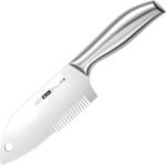 Julienne Slicer Stainless Steel Onion Cutter Scallion Shredder, Vegetable Chopper with Comb Teeth, Kitchen Gadgets (Full Stainless Steel) - Image 2