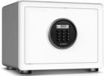 KAPUCI Modern Minimalism Design Auto-Open Safe, 0.78 Cubic Feet Digital Safe Box with Full Felt Lining, High Capacity Safety Steel Household Wardrobe,BedroomOffice,Hotel, Jewelry(White) - Image 2
